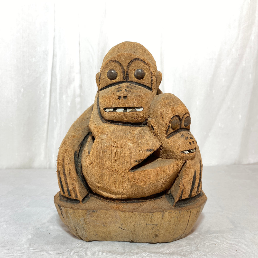 Sculpture deux singes