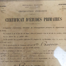 Charger l&#39;image dans la galerie, Certificat des études primaires 1908
