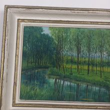 Charger l&#39;image dans la galerie, Tableau d&#39;une rivière avec reflet arbre
