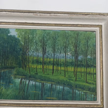 Charger l&#39;image dans la galerie, Tableau d&#39;une rivière avec reflet arbre
