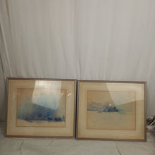 Charger l&#39;image dans la galerie, 2 belles acquarelles bleues
